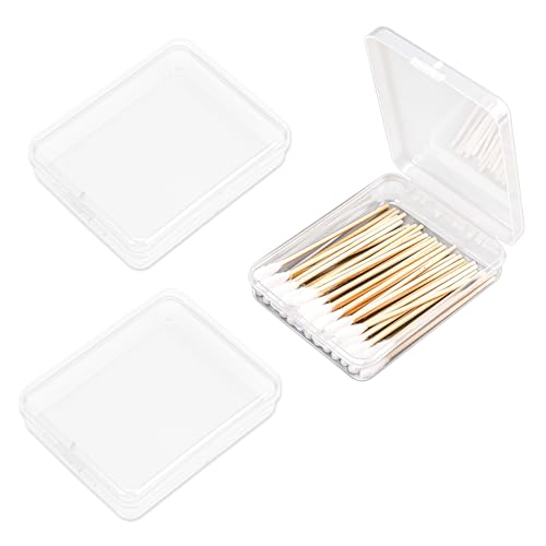 3-Piece Portable Travel Storage Organizer for Cotton Swabs & Balls