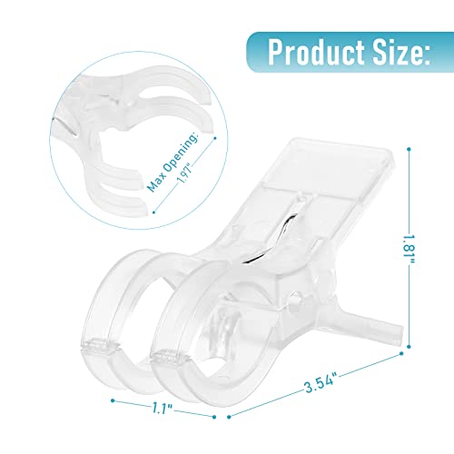 Heavy-Duty Beach Towel Clips for Chairs - 8-Pack Clear Windproof Clamps