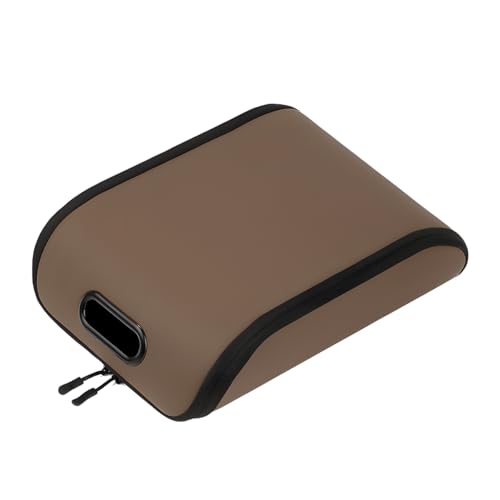 YoRise Brown Leather Car Shoe Organizer with Lid & Handle