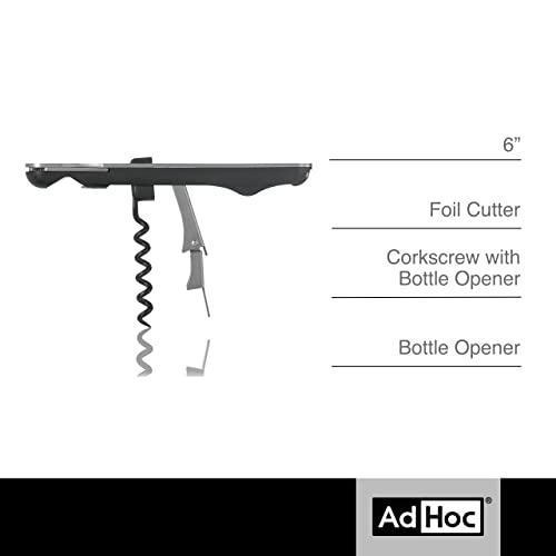 Stainless Steel Corkscrew Wine & Beer Bottle Opener with Foil Cutter