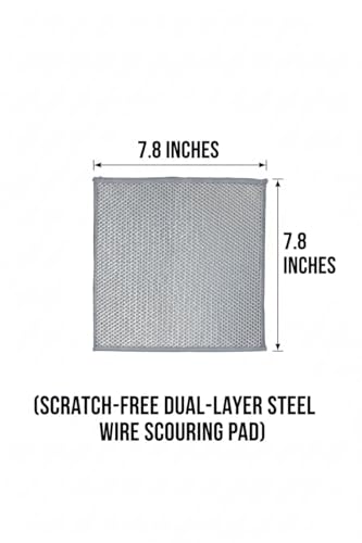 16 Pack Non-Scratch Stainless Steel Wire Dishcloths - Reusable Scrubbers