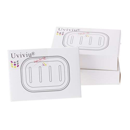 UVIVIU Plastic Soap Dish with Drain for Easy Cleaning, White