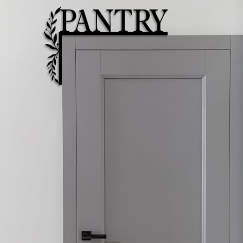 Pantry Flower Metal Door Topper - Black Decorative Door Corner Wall Art
