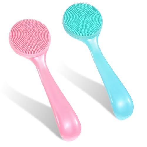 Silicone Facial Cleansing Brush and Exfoliator Tool 2-Pack