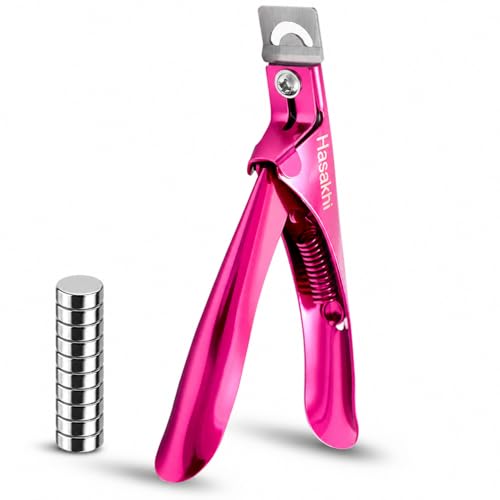 Hasakhi Acrylic Nail Clippers with Magnetic Sizers & Stainless Steel Blade