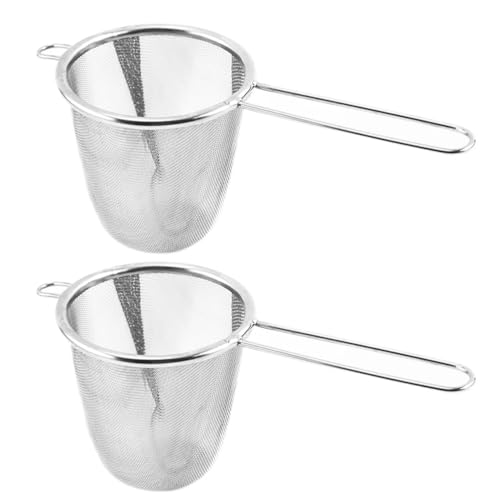 Stainless Steel Tea Strainers Set of 2 - Reusable Filters for Loose Leaf Tea