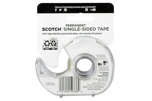 1-Pack Scotch Create Photo Safe Acid-Free Permanent Single-Sided Tape 3/4 in x 400 in