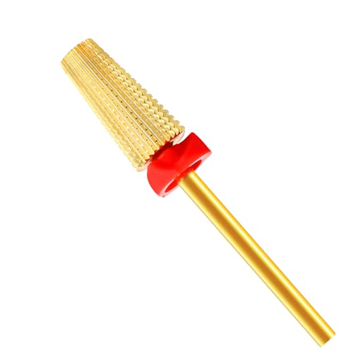 SQULIGT 5-in-1 Tungsten Carbide Nail Drill Bit - Fine Golden Tapered Efile Bit