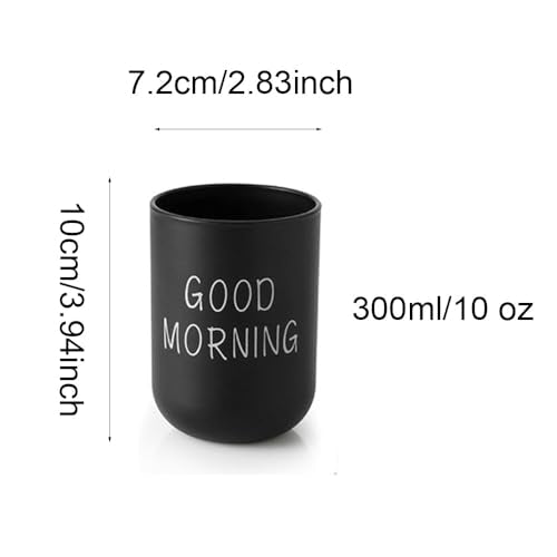 RabyLeo Minimalist Toothbrush Cup - Modern Frosted Bathroom Gargle Mug