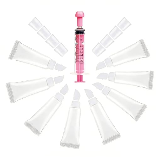 MODADOG 8 Pack Refillable Lip Gloss Tubes 8ml Empty Containers with Wand
