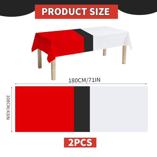SAVITA Cartoon Anime Party Tablecloths, 2-Pack, 108x180cm