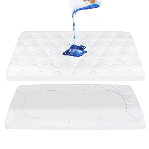 Moonsea Waterproof Pack and Play Mattress Pad Cover, 27" x 39" - Version 1