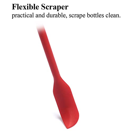 HAGBOU 4 PCS Silicone Makeup Spatula Set - 3 Sizes for Cosmetics & Kitchen