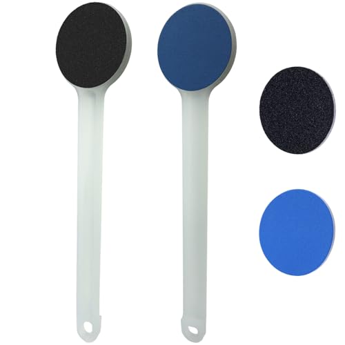 YIOYOODA 14" Long Handle Foot File & Callus Remover - Dual-Sided Pedicure Tool