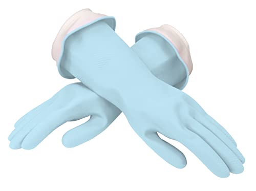 Casabella Premium Waterblock Cleaning Gloves - Aqua Blue, Large