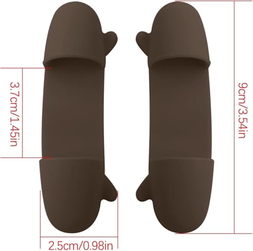 YLiiii Heat Resistant Silicone Finger Guards for Hair Styling Tools - 1 Pair