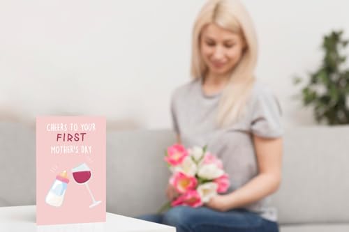 Funny First Mother's Day Card for New Moms - Blank Inside