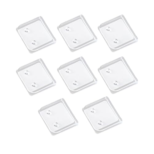 Clear Shower Curtain Splash Guard Clips - Self-Adhesive Set of 8
