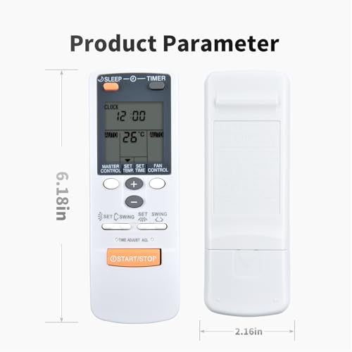 Replacement Remote Control for Fujitsu Air Conditioner AR-JW17 Series