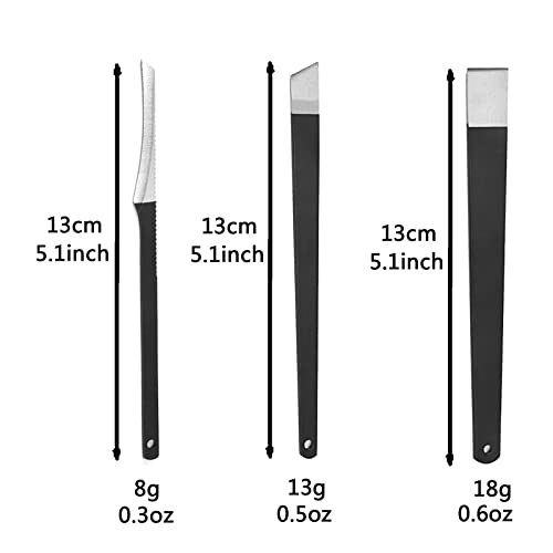 Pedicure Knife Set 3-Piece Stainless Steel Ingrown Toenail Removal and Callus Tool with Storage Bag