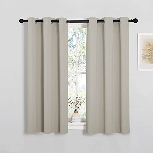 NICETOWN Natural Room Darkening Curtains - 34x45