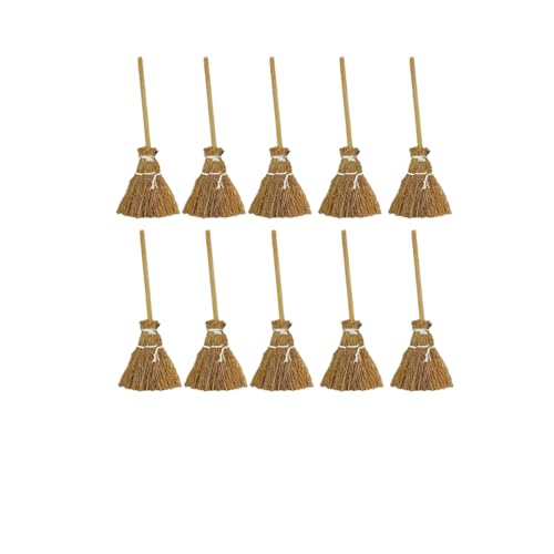 10 Miniature Witch Broomsticks - Halloween Fairy Garden Decor