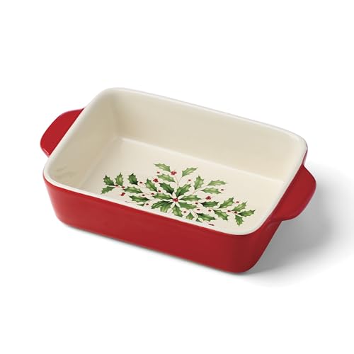 Holiday Rectangular Baking Dish Small Christmas Kitchen Decor - Lenox