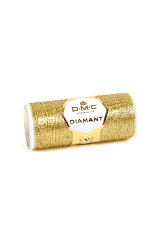 DMC Diamant Metallic Thread - 38.2yd Light Gold for Embroidery