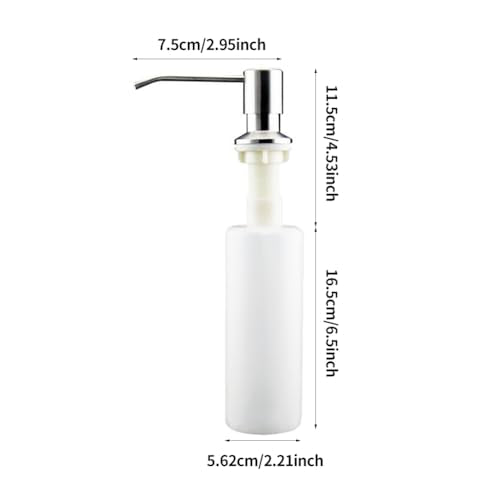 Built-In Soap Dispenser for Kitchen Sink - Easy Top Fill, 350ml
