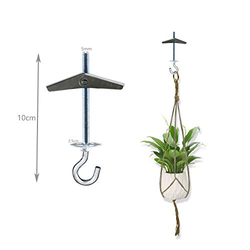 Heavy-Duty Ceiling Hooks - 4 Pack Carbon Steel Toggle Anchors