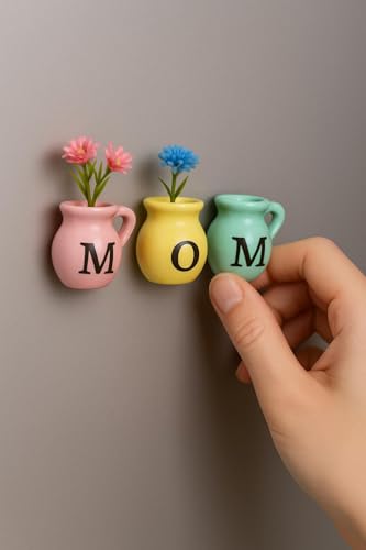 Mini Vase Magnets for Fridge - Unique Gifts for Mom