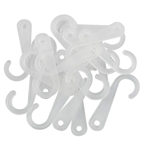 White Sock Display Hooks 500pcs 1 3/4 Inch Plastic J-Hooks Retail Hanging
