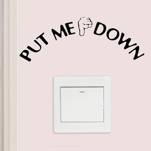 Put Me Down Toilet Lid Decals - 5 Waterproof Vinyl Stickers