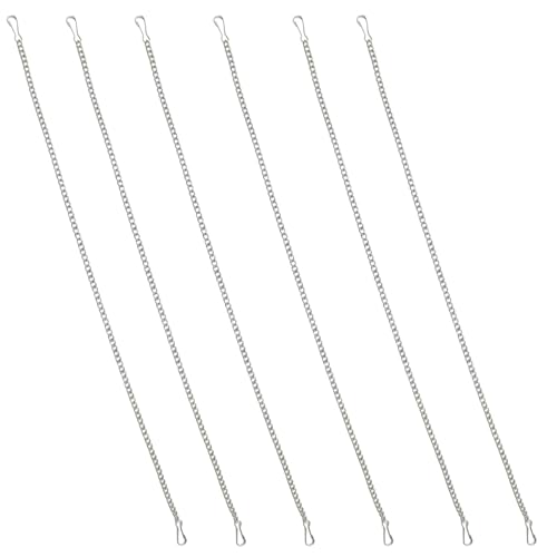 6 Pcs 20-Inch Stained Glass Window Hanging Chains with Hooks