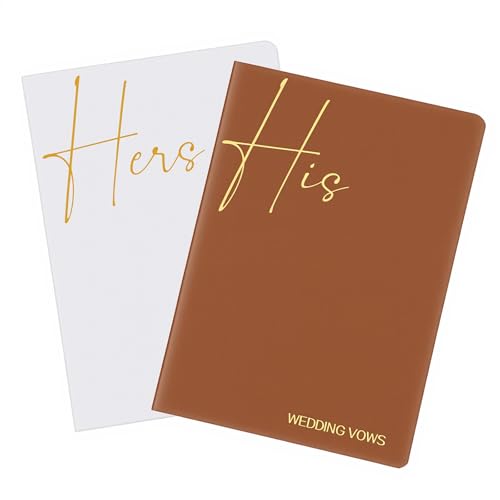 Lusofie Wedding Vow Books - His and Hers Leather-Look Journals