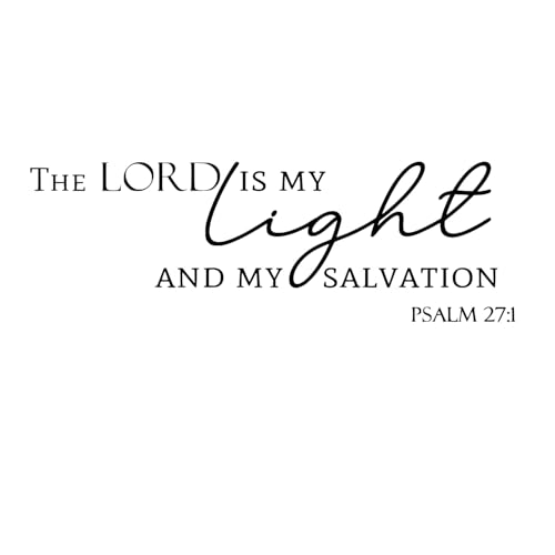 Psalm 27:1 Wall Decal - Christian Vinyl Scripture Art