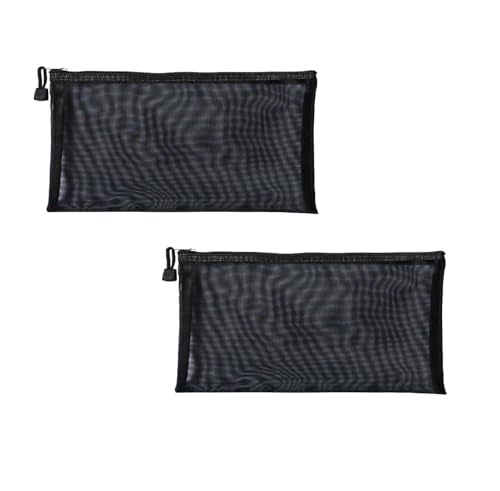 SimautHawk 2 Pcs Mesh Zipper Pouches, 7.87" x 4" Travel Cosmetic Organizers