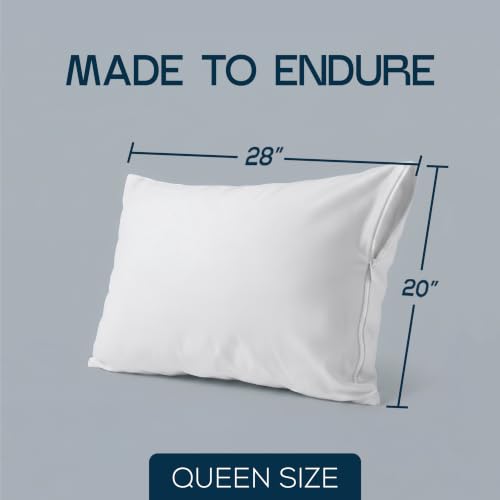 Utopia Bedding Waterproof Pillow Protectors, Queen Size, 40-Pack