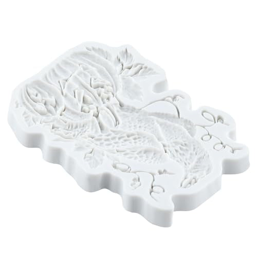 Halloween Crow Silicone Fondant Mold for Cake Decorating