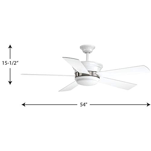Progress Lighting P2540-3030K Harranvale Ceiling Fans, 5 Blade, White