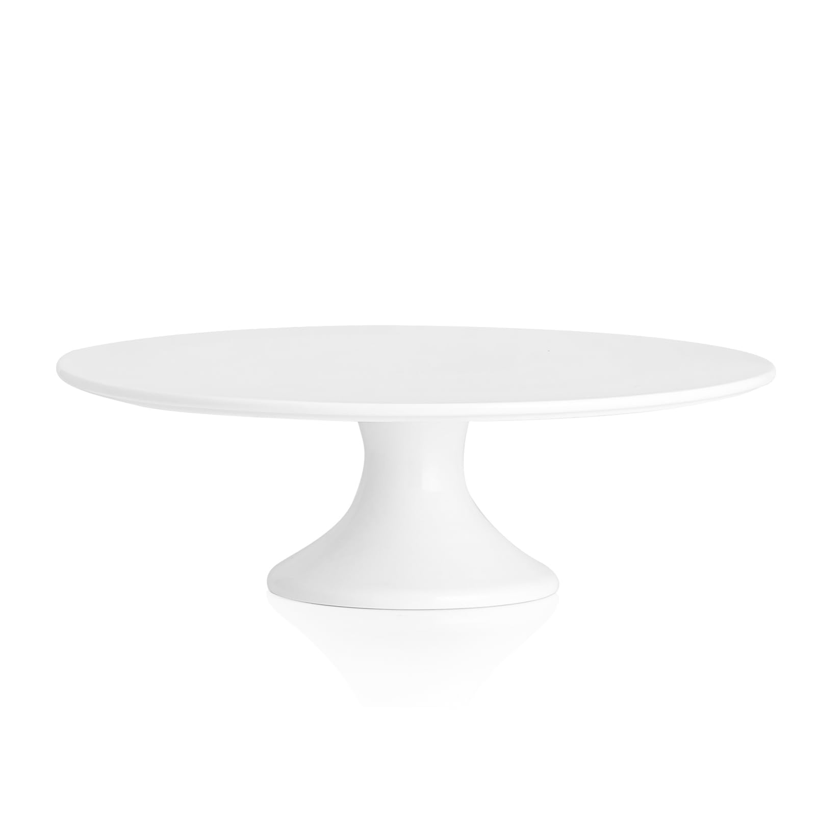 Kanwone 12-Inch Porcelain Round Cake Stand, Cake Plate, Dessert Stand, Cake Stand for Party, Home Decorating Stand, White