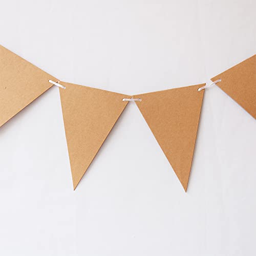 DIY Kraft Card Banner Set - 36 Triangular Flags for Party Decorations