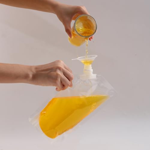 BPA-Free Reusable Plastic Flasks - Leak-Proof Juice Bags (Pack of 16)