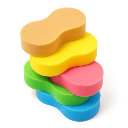 5 Pack Large Non-Scratch Foam Car Wash Sponges for Vehicles