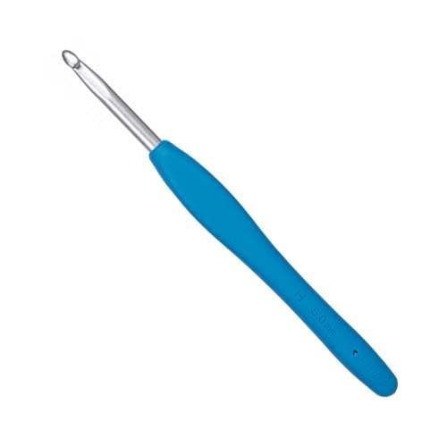 Clover Crochet Hook Size I (5.5mm) - Green, Easy Grip Handle