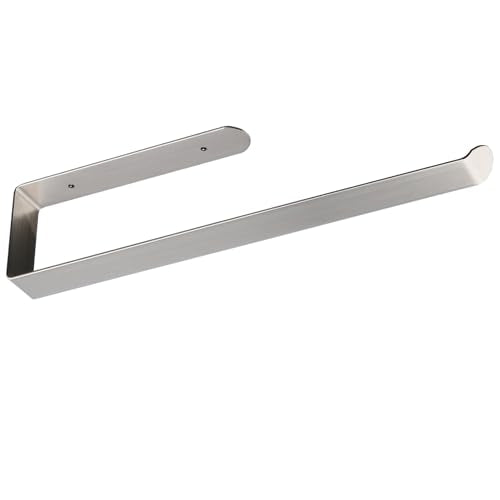 Silver Self-Adhesive Paper Towel Holder - Stainless Steel Under Cabinet Mount