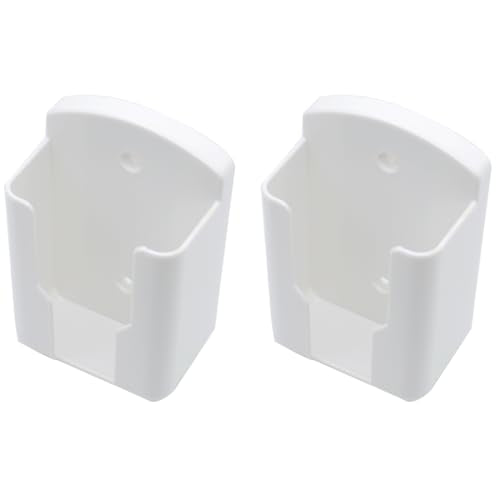 Wall Mounted Remote Control Holder - Self-Adhesive Phone Storage (White)