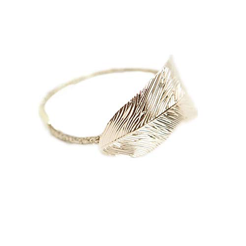 JinYu Metal Leaf Hair Ties 8 Pcs Elastic Ponytail Holder Set
