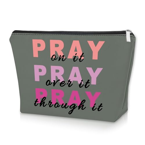 Sazuwu Christian Makeup Bag - Bible Verse Travel Cosmetic Pouch