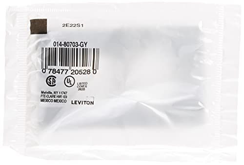 Leviton 1-Gang Duplex Wallplate - Gray Thermoplastic Nylon